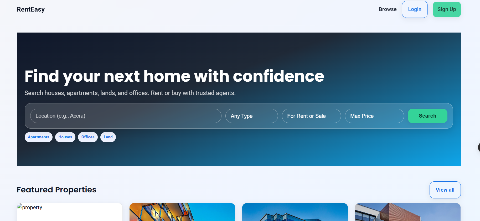 An image of the RentEasy project.